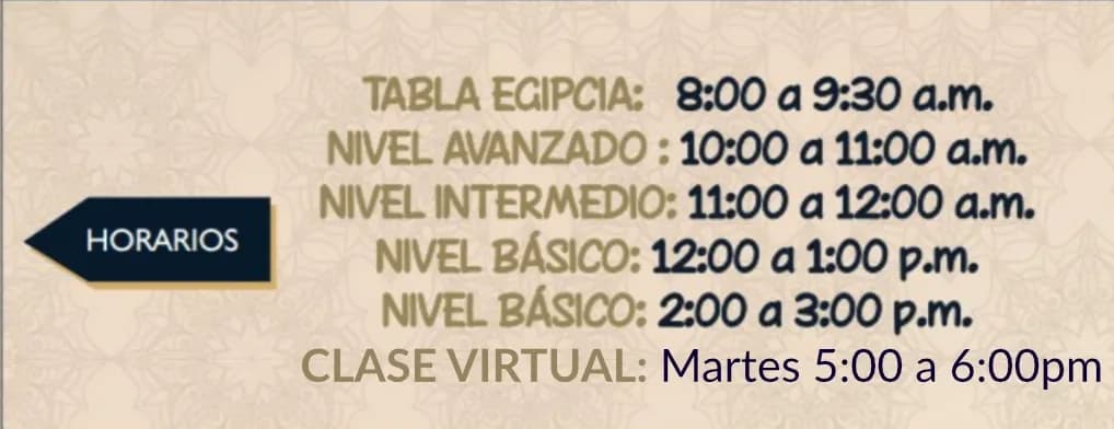 Horarios Danzar